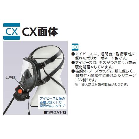 放射性粉じん、除染作業に 全面形マスク面体 TW022Sd Mサイズ ダブル