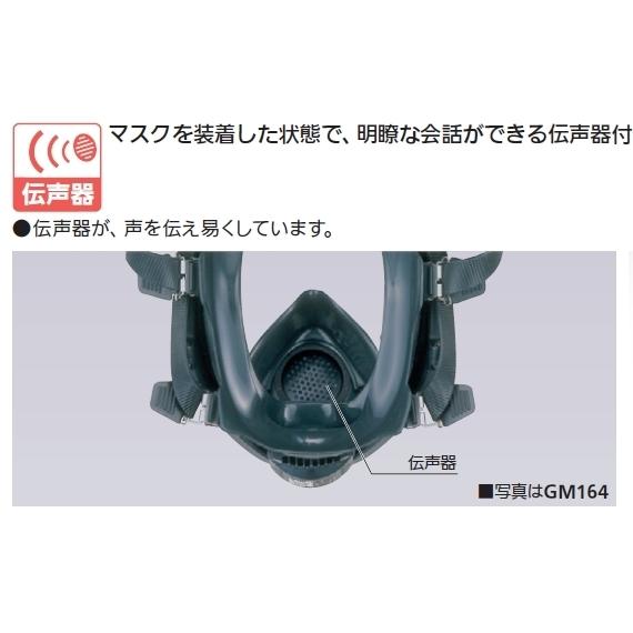 放射性粉じん、除染作業に 全面形マスク面体 TW022Sd Mサイズ ダブル