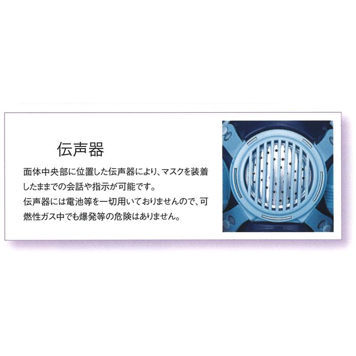 （※メーカー在庫無くなり次第、販売終了）興研　サカヰ式 1821H_02型　防じん区分RL3　指定防護係数50　伝声器付　石綿作業、ダイオキシン対応　防毒兼用｜rsk-riken｜03