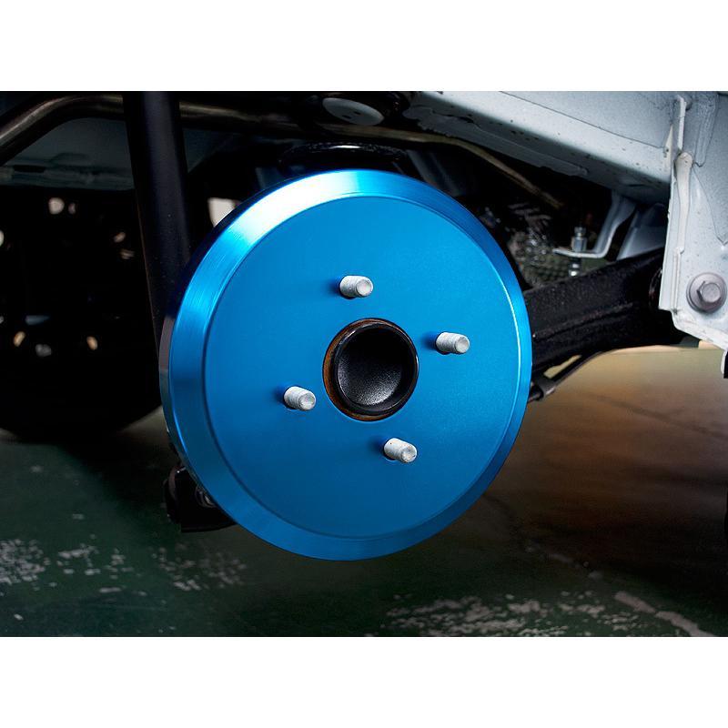 日本製 ダイハツ タント LA600S・タントカスタム LA650S アルミ ドラムカバー 2WD専用 リア(ブルー DCD-016)2枚1セット_2