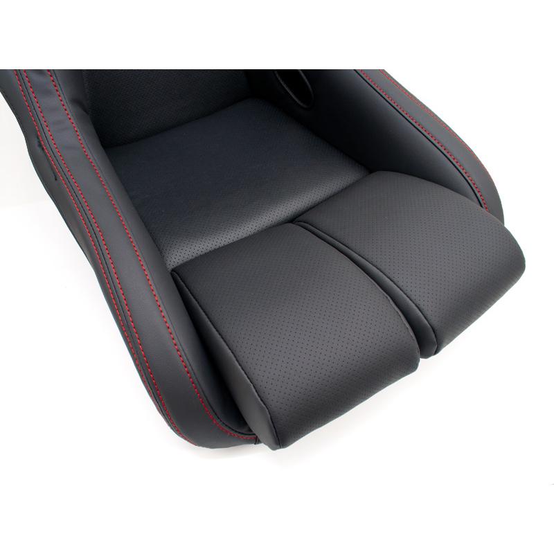 JADE スタイリッシュシートカバー RECARO RS-GEモデル用（ブラック×レッドステッチ JSC-005）1脚分｜rsks｜03