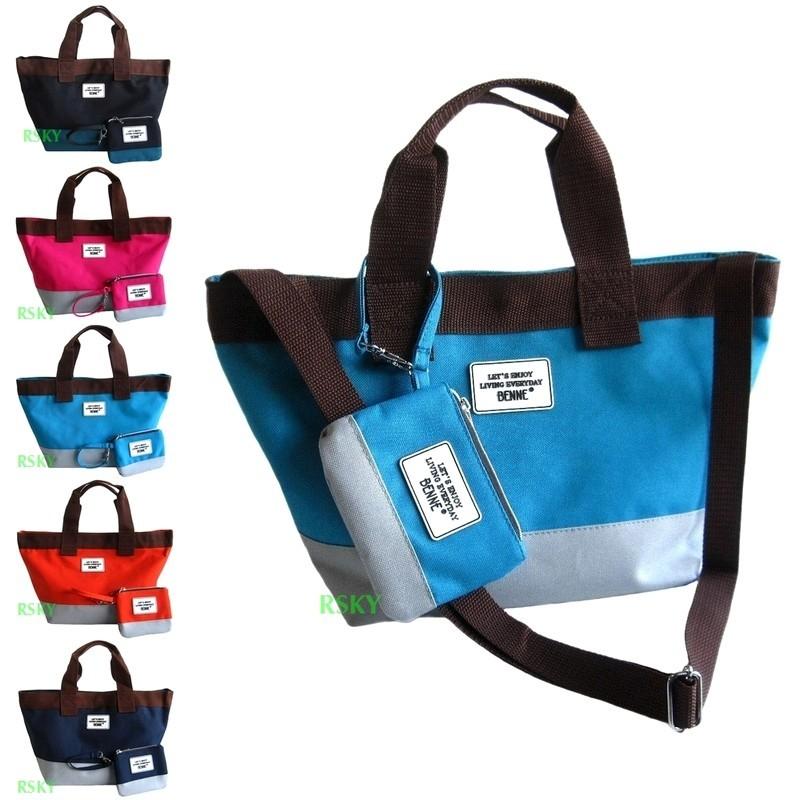 バイカラー 2WAY トートバッグ ショルダーバッグ レディース