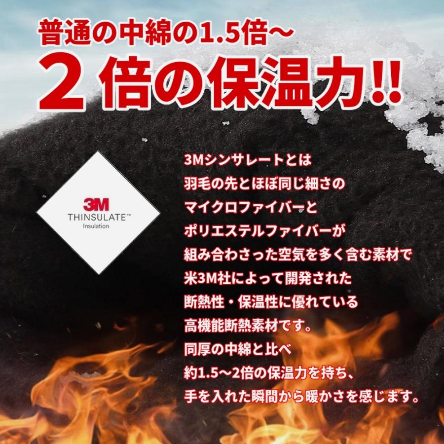 スキーグローブ 指穴 2本指出し 2倍保温3Mシンサレート スキー手袋 スマホ対応 スノボ手袋 スノボグローブ スノーボードグローブ バイクグローブ 防寒 黒 メンズ｜rsky｜04