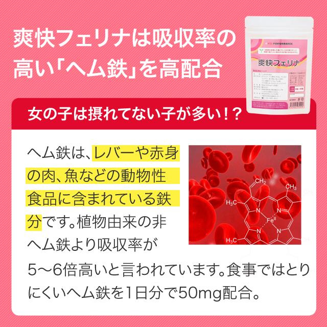 爽快フェリナ 鉄分が気になる成長期10代の女の子におすすめ 吸収