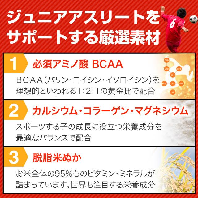 わんぱくダッシュ 激しいスポーツや部活をする成長期10代の子どもにおすすめ 必須アミノ酸(BCAA)・カルシウム・マグネシウムなどを最適配合 3袋セット約3ヶ月分
