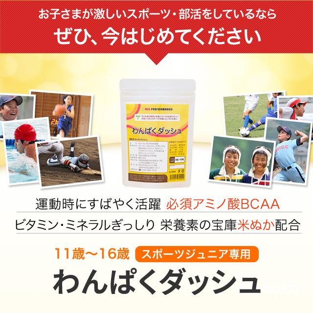 わんぱくダッシュ 激しいスポーツや部活をする成長期10代の子どもにおすすめ 必須アミノ酸(BCAA)・カルシウム・マグネシウムなどを最適配合 3袋セット約3ヶ月分