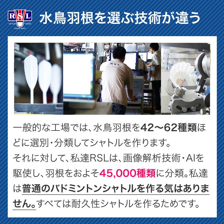 RSL NO.1ターニー バドミントンシャトル 第1種検定球 10ダース(10本  