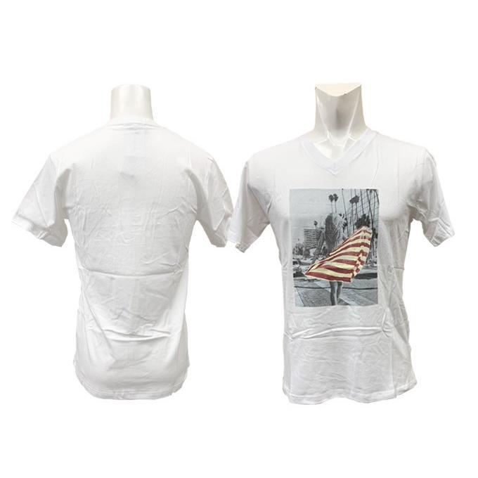 カジュアル コットン Vネック 半袖TシャツNO22561  Lサイズ　在庫大処分 | 