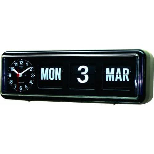 【在庫限り】 掛け時計 (トゥエンコ) TWEMCO 置き時計 Black BQ-38 パーペチュアルカレンダー機能 兼用 掛け時計、壁掛け時計