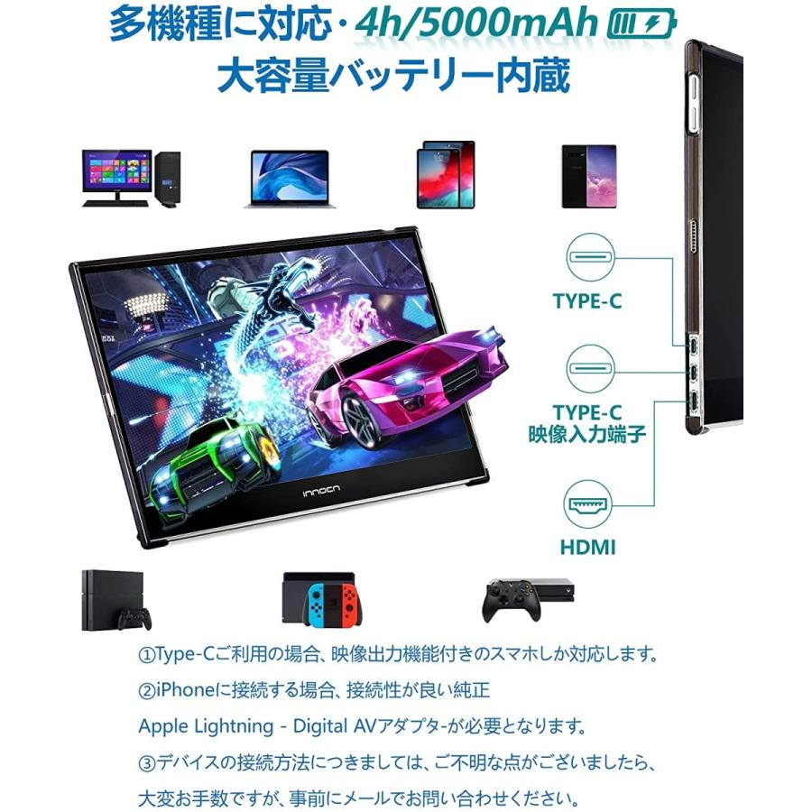 華麗華麗有機el モバイルモニター 4K OLED UHD Innocn 10点タッチ 15.6