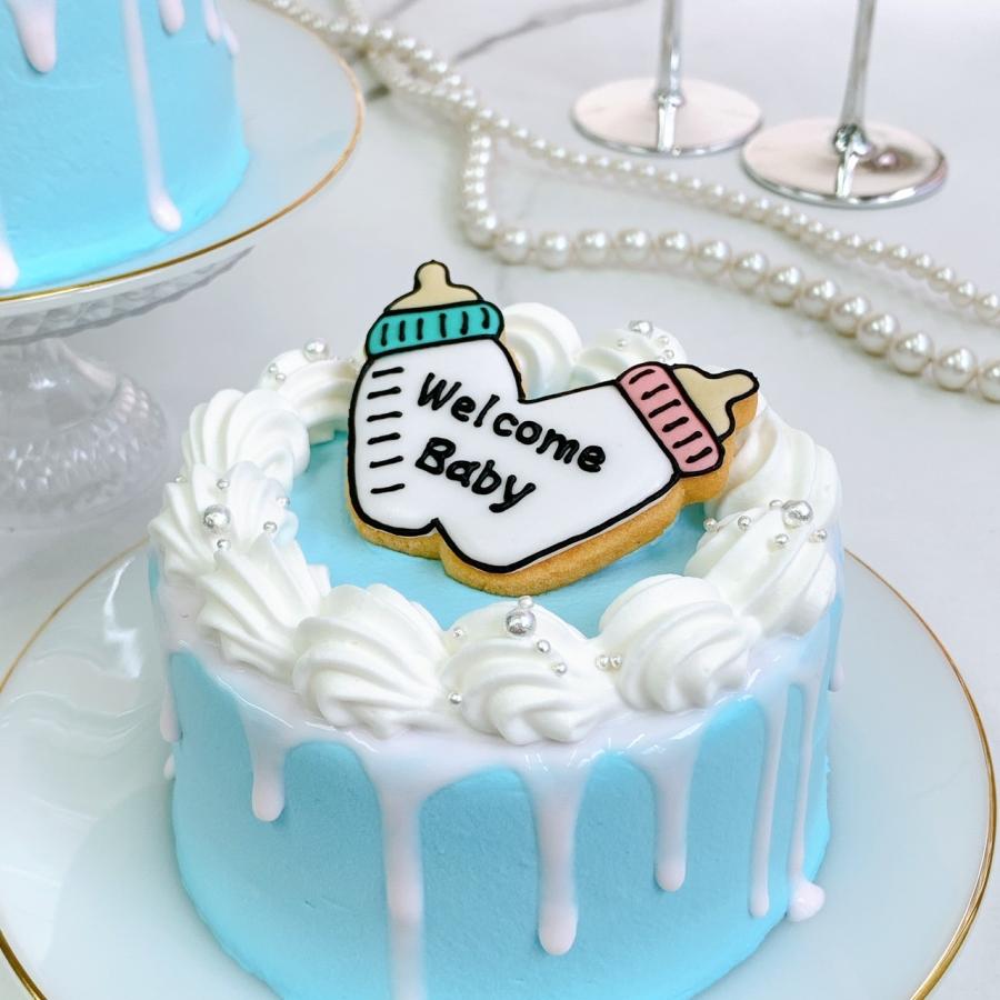 Welcome baby ／ジェンダーリビールケーキ 4号｜12cm 2〜3名様向け