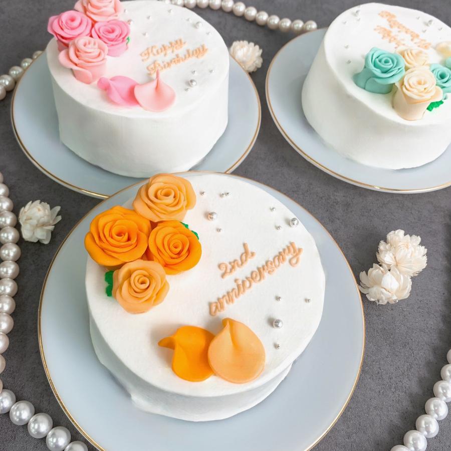 2色の薔薇ケーキ 4号｜12cm 2〜3名様向け｜センイルケーキ｜誕生日