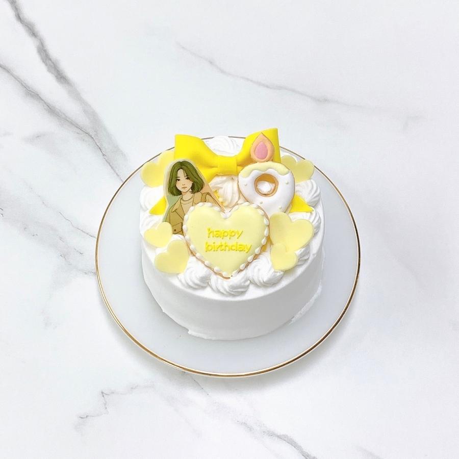 キャンドルセミオーダー写真ケーキ 4号｜12cm｜写真｜プリントケーキ
