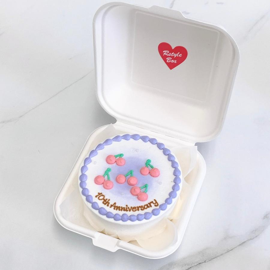 さくらんぼデザインランチボックスケーキ｜約10cm｜ギフト｜サプライズ