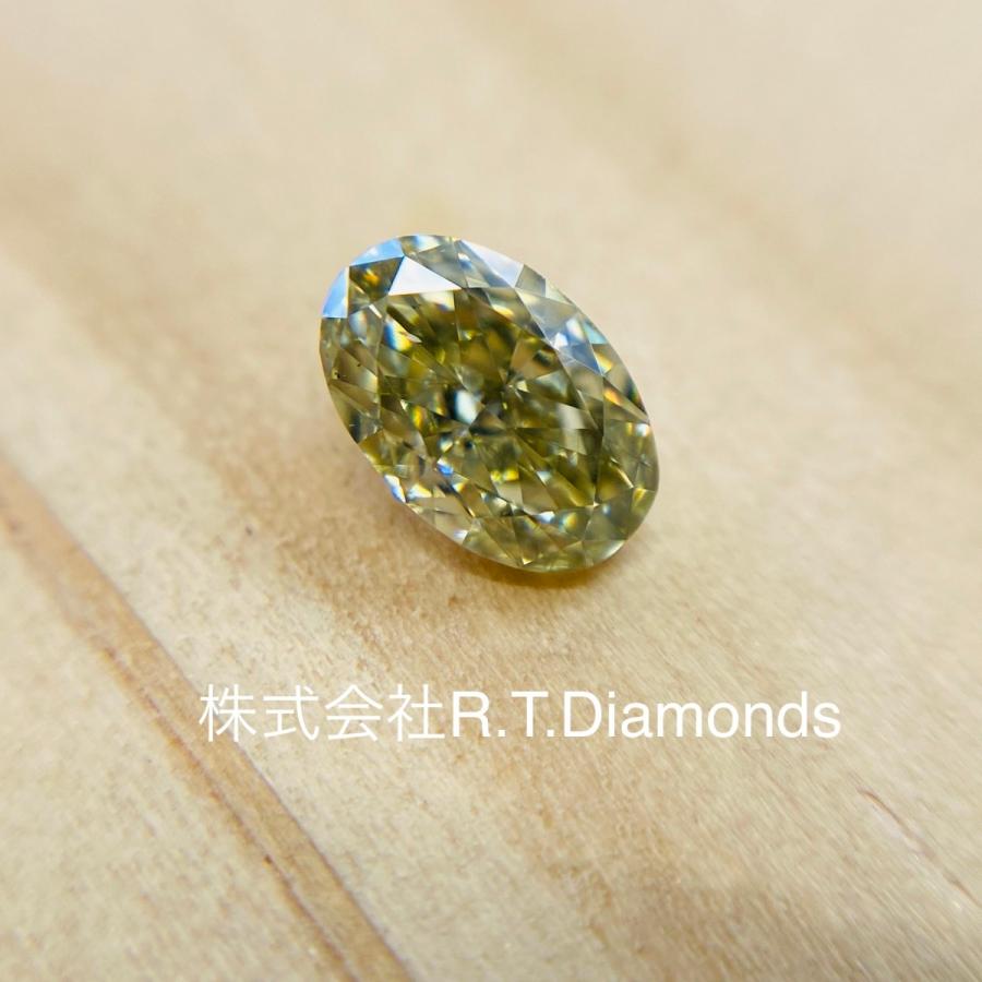 [即日発送] カメレオン！FANCY GRAYISH GREEN YELLOW 0.461ct OV/RT1077/CGL 【2257052116】(81400円)