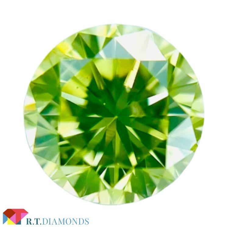 FANCY INTENSE YELLOW GREEN 0.209ct RD/RT2158/CGL | 