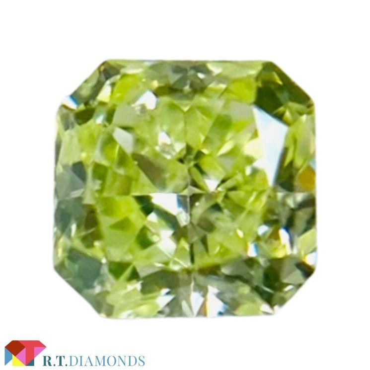 FANCY YELLOW GREEN 0.094ct SQ/RT2347/CGL : rt2347 : RTDiamonds 