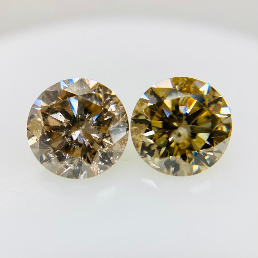 FANCY LIGHT BROWN 1.114ct/1.168ct RD/RT2370/CGL : R.T.Diamonds 