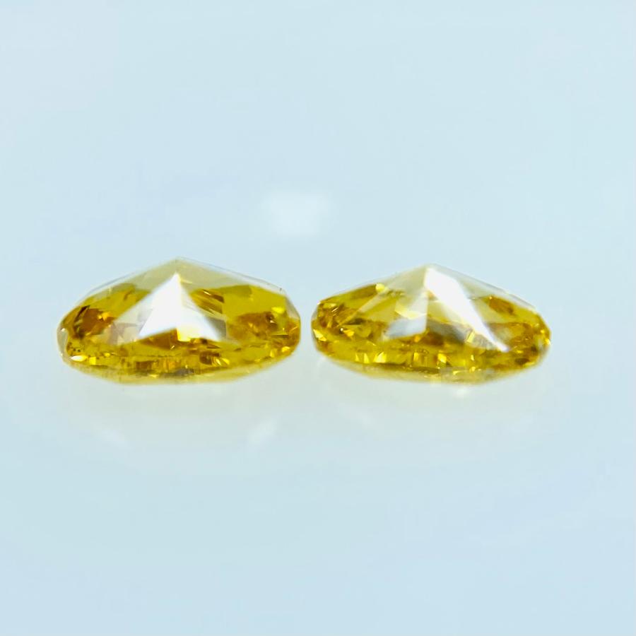 FANCY VIVID ORANGE YELLOW 0.149ct＆0.174ct/OV/RT2471/CGL An 