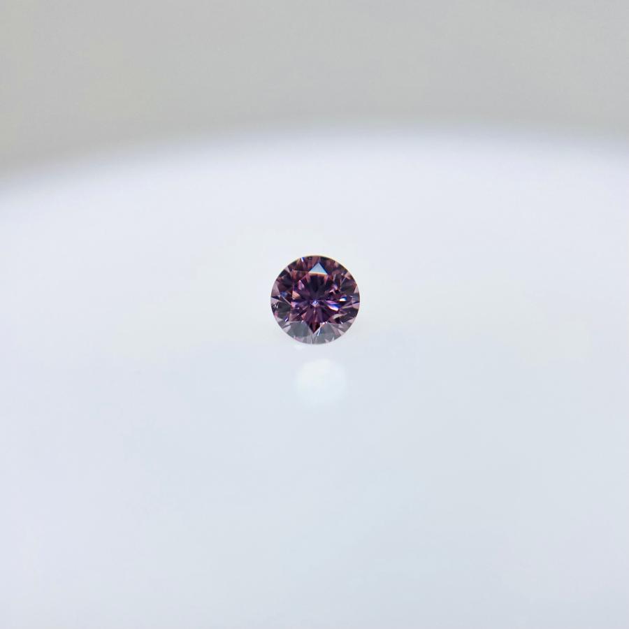 FANCY INTENSE PURPLISH PINK 0.072ct RD/RT2619/CGL 宝石ルース・裸石