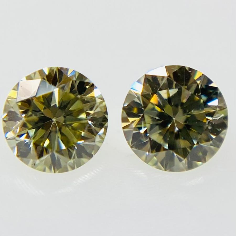 FANCY LIGHT GRAY YELLOWISH GREEN 0.129ct/0.129ct RD/RT2746/CGL 