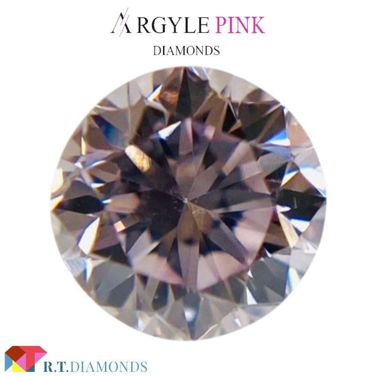 Argyle！FANCY LIGHT PURPLISH PINK 0.272ct/RD/RT2834/CGL | 