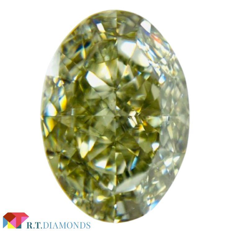 カメレオン！FANCY GRAYISH GREENISH YELLOW 1.29ct OV/RT2858/GIA 