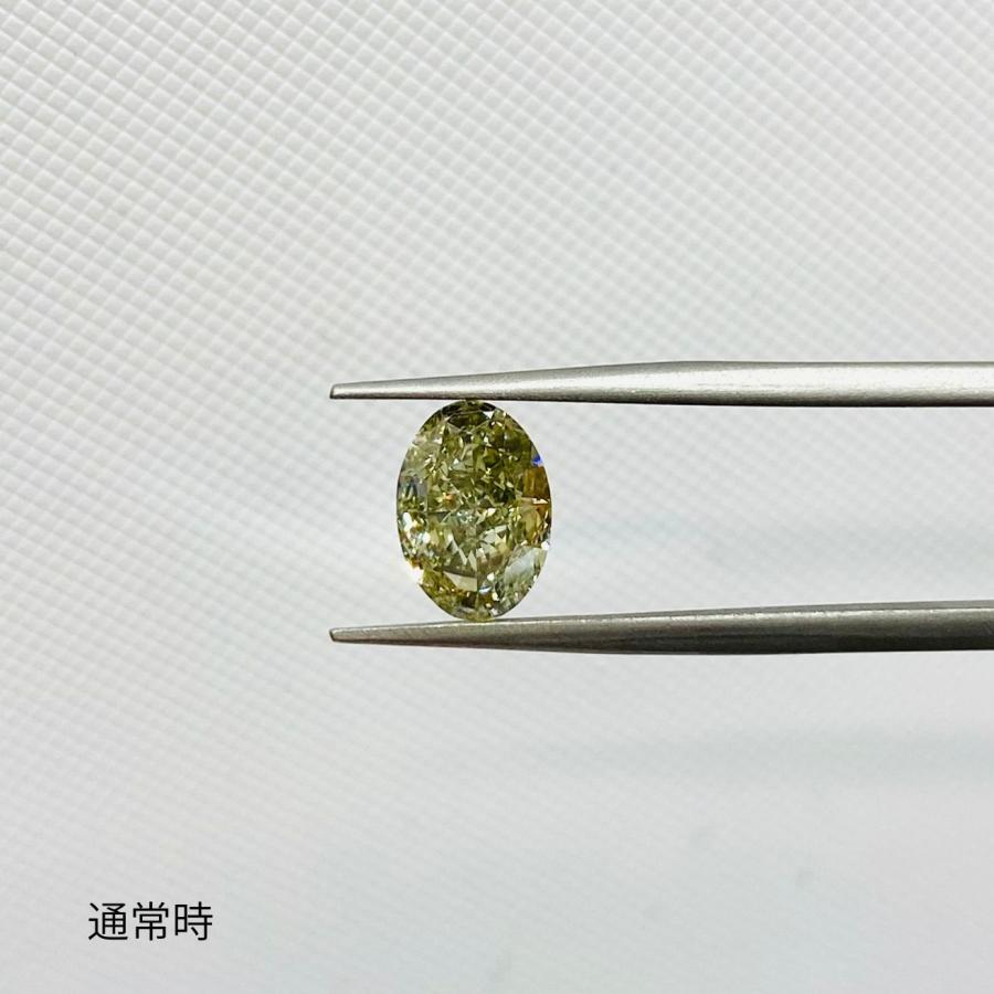 カメレオン！FANCY GRAYISH GREENISH YELLOW 1.29ct OV/RT2858/GIA