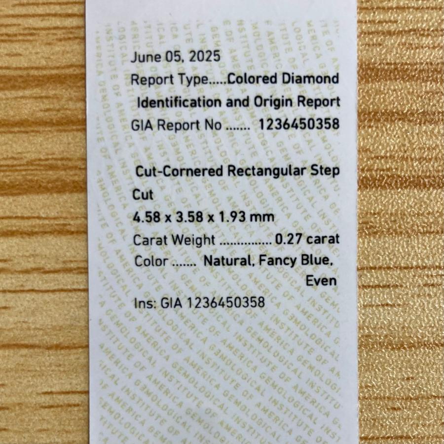 FANCY BLUE 0.270ct EM/RT3249/GIA/CGL |  | 04