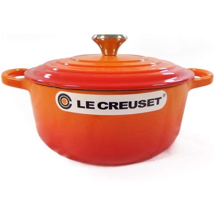 【新品同様 / 希少】 ル・クルーゼ/ルクルーゼ(Le Creuset) 両手鍋 ココットロンド 21177-20cm オレンジ 09 （つまみシルバー） 並行輸 【1903016875】(11222円)