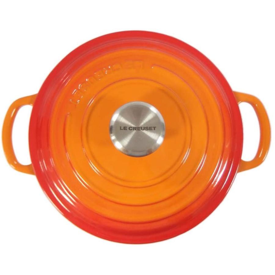 【新品同様 / 希少】 ル・クルーゼ/ルクルーゼ(Le Creuset) 両手鍋 ココットロンド 21177-20cm オレンジ 09 （つまみシルバー） 並行輸 【1903016875】(11222円)