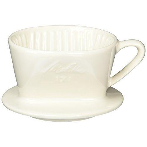 メリタ Melitta コーヒー ドリッパー 陶器製 日本製 計量スプーン付き 1~2杯用 ホワイト 陶器フィルターシリーズ SF-T1×1｜rtier-shop