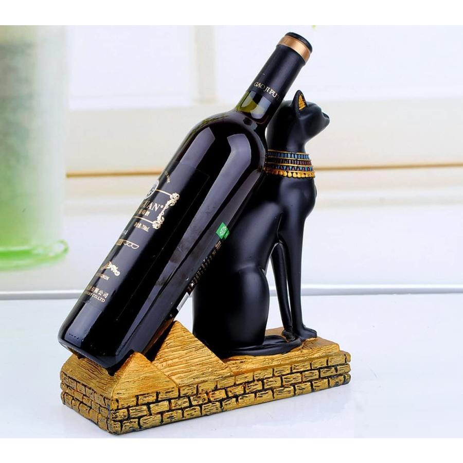 W18 エジプト 猫神 ワインホルダー ワインラック ホルダー 芸能人愛用 シャンパン インテリア ワイン ボトル ディスプレイ スタンド