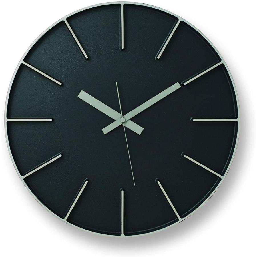 レムノス 掛け時計 アナログ エッジクロック アルミニウム 黒 Edge Clock Lemnos 直径:35? AZ-0115BK