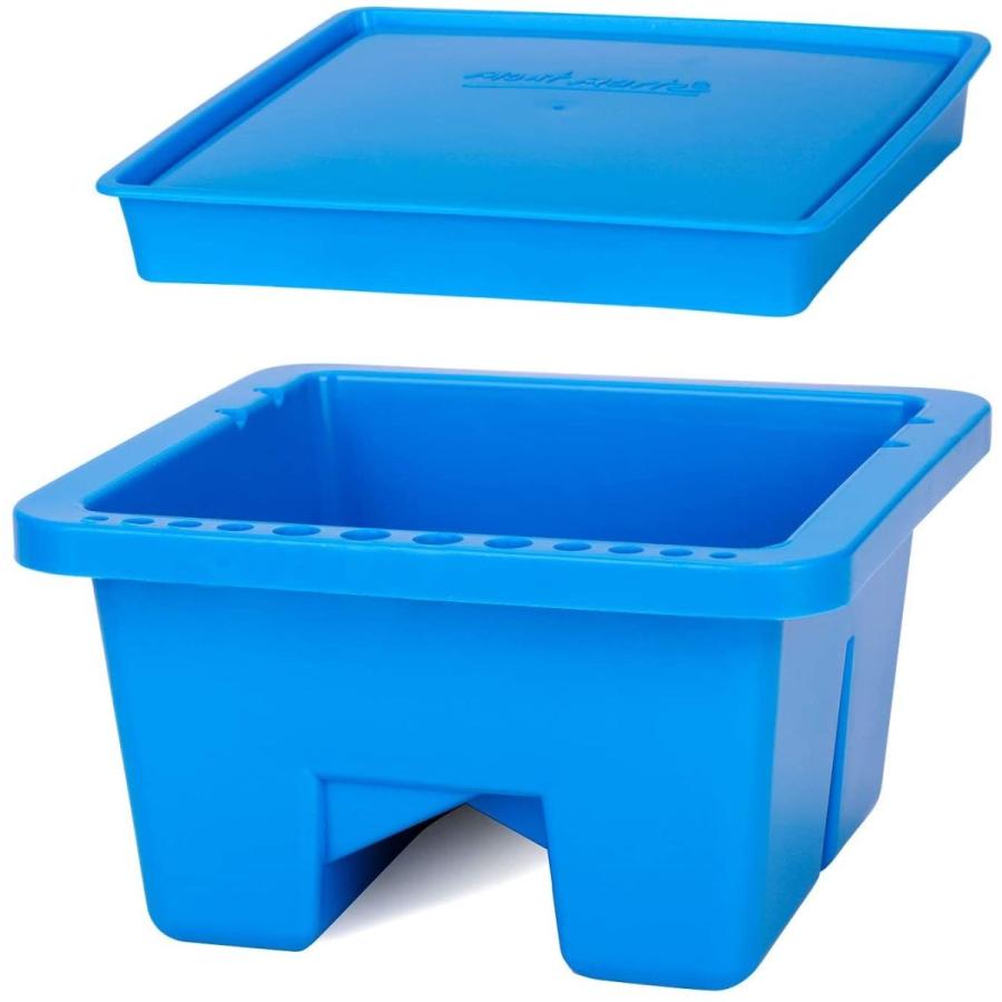 受賞店舗 筆洗い バケツ 筆洗器 画材 小型 多機能 画材筆 水彩画筆 ブラシ 油絵筆かけ 四角形 プラスチック 蓋付き 持ち運び 美術用品 旅行 学 Materialworldblog Com