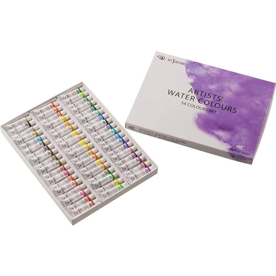 (未使用･未開封品)　クサカベ 透明水彩絵具 54色セット 5ml(2号) ar3p5n1 楽天市場】【送料無料】クサカベ 透明水彩絵具 54色セット透明