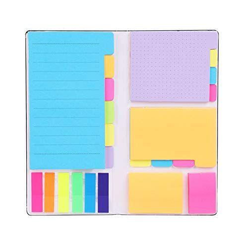 付箋 強粘着 ノート ふせん 卓上メモ 6種類 多色 大容量 付箋セット