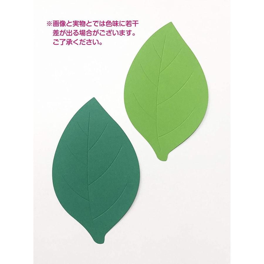 葉っぱ ディスプレイカード 葉っぱ 2色（濃い緑色明るい緑色） 各50枚入