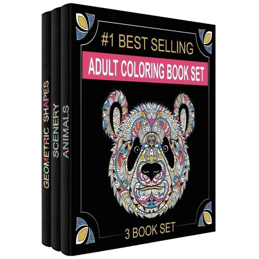 Creatively Calm Studios (クリエイティブリー カーム スタジオ) 大人用塗り絵セット - 大人用塗り絵ブック3冊 - Calm Studios クリエイティブリー カーム スタジオ 大人用塗り絵セット 大人用塗り絵ブック3冊