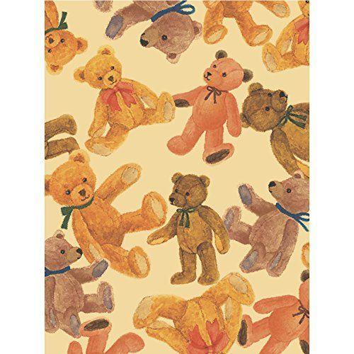 タカ印 ラッピングペーパー 49-2311 ベア柄 プリュジュール 全判 50枚