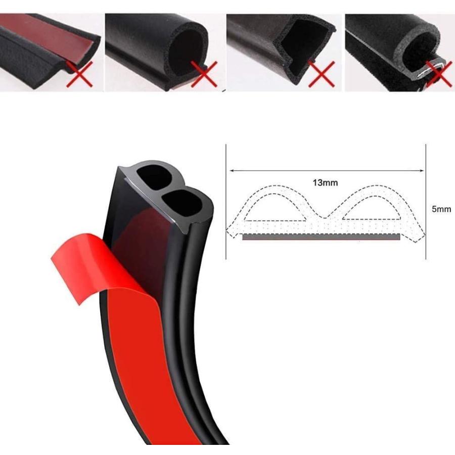 激安店舗 Ewolee 車用ドアモール 隙間テープ ドア 窓用 防音 風切り音 防止テープ 隙間風防止 寒さ対策 気密性アップ 防 B型 10m 黒 Topdental Com Ar