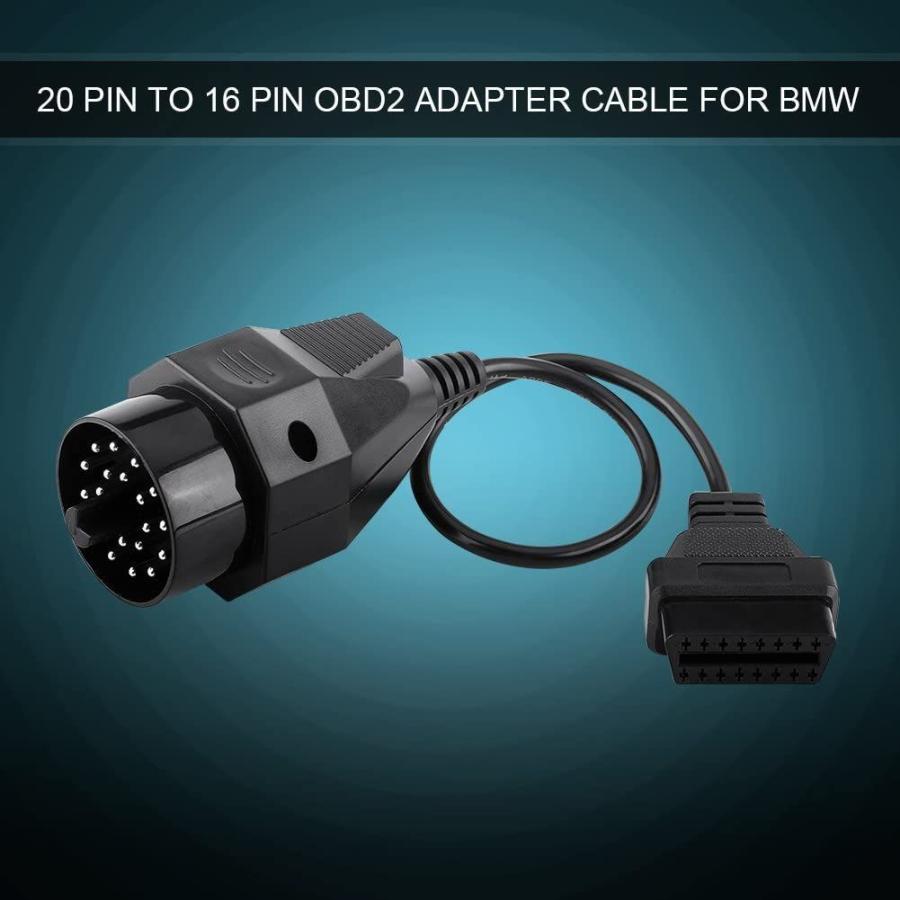 ラウンド 診断OBD2アダプター スキャナーケーブル コネクター OBD IIアダプター 20ピンから16ピン BMW用 E36 E38 E｜rtier-shop｜10