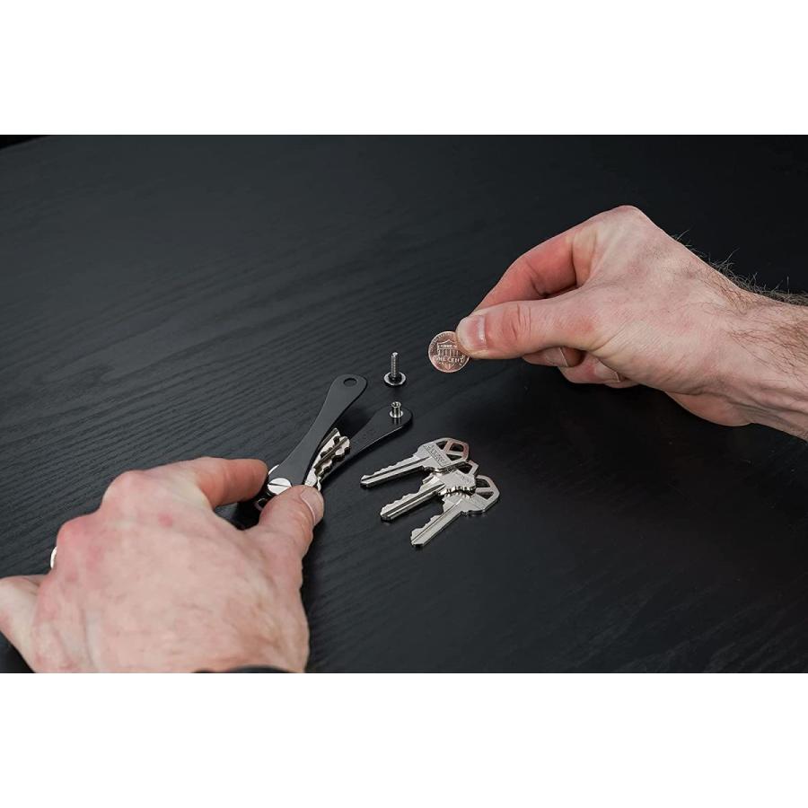 KeySmart Flex - コンパクトなキーホルダー兼キーオーガナイザー (最大8本の鍵を収納可、ブラック)｜rtier-shop｜04