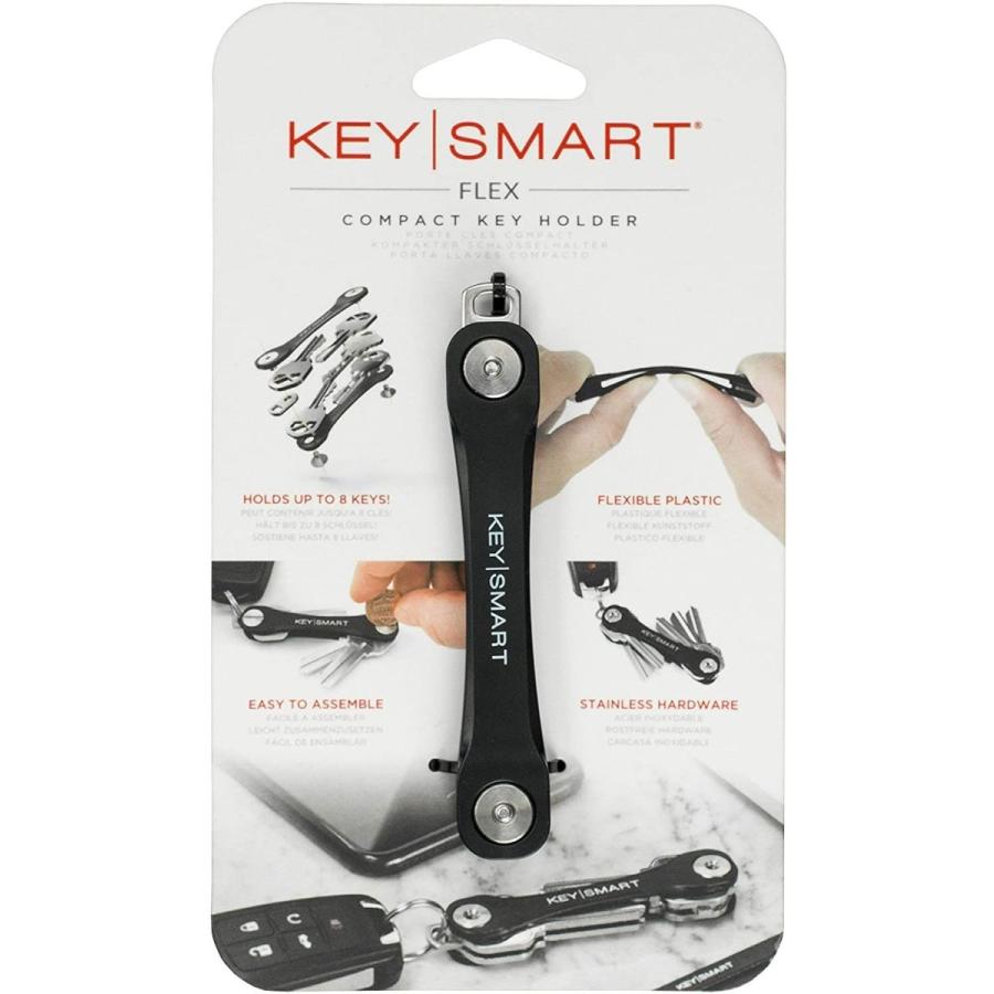 KeySmart Flex - コンパクトなキーホルダー兼キーオーガナイザー (最大8本の鍵を収納可、ブラック)｜rtier-shop｜07