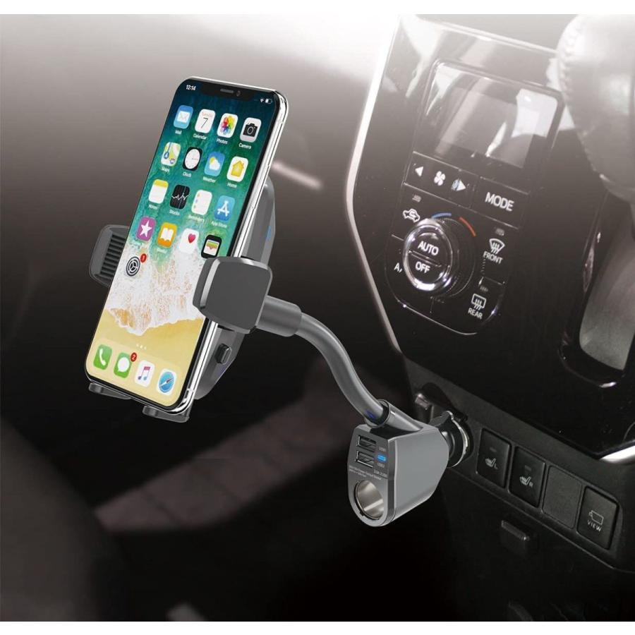 ペルシード Pellucidスマホホルダー 自動開閉ワイヤレス充電ホルダー