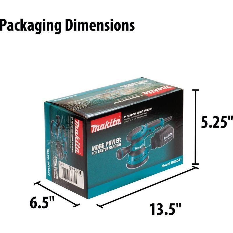 マキタ(Makita) ランダムオービットサンダ ペーパー寸法 125mm BO5041の画像