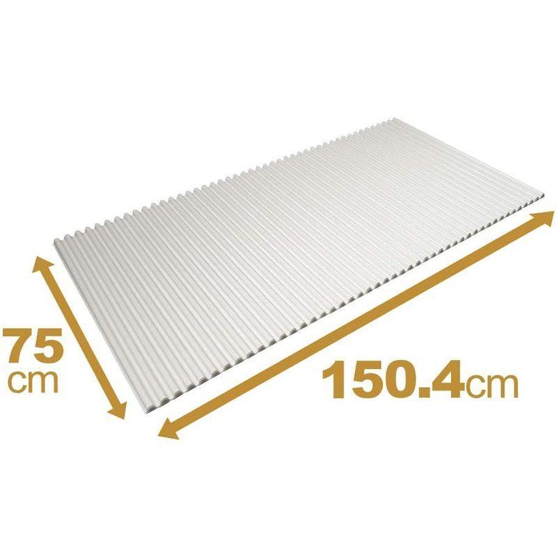 東プレ 風呂ふた シャッター式イージーウェーブネオ 75×150cm ホワイト  