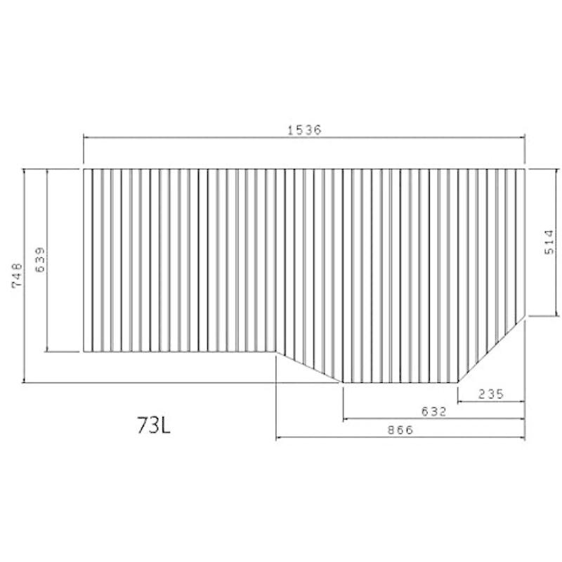 お風呂のふた トクラス (旧ヤマハ)新73L新品番HFFMADW2X1 巻きフタ