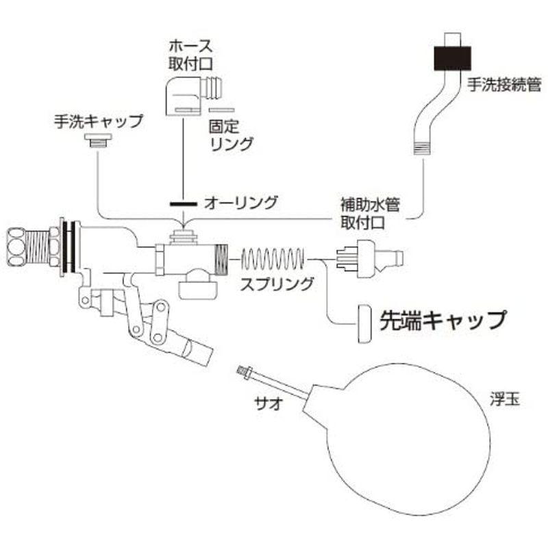 SANEI トイレ部品 ロータンクボールタップ 洗い落とし式便器用 SANEI トイレ部品 ロータンクボールタップ 洗い落とし式便器用