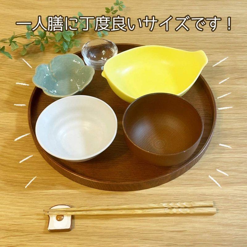 木製トレー カフェトレー 和のトレー おぼん 丸形 丸 丸い まるい 人気